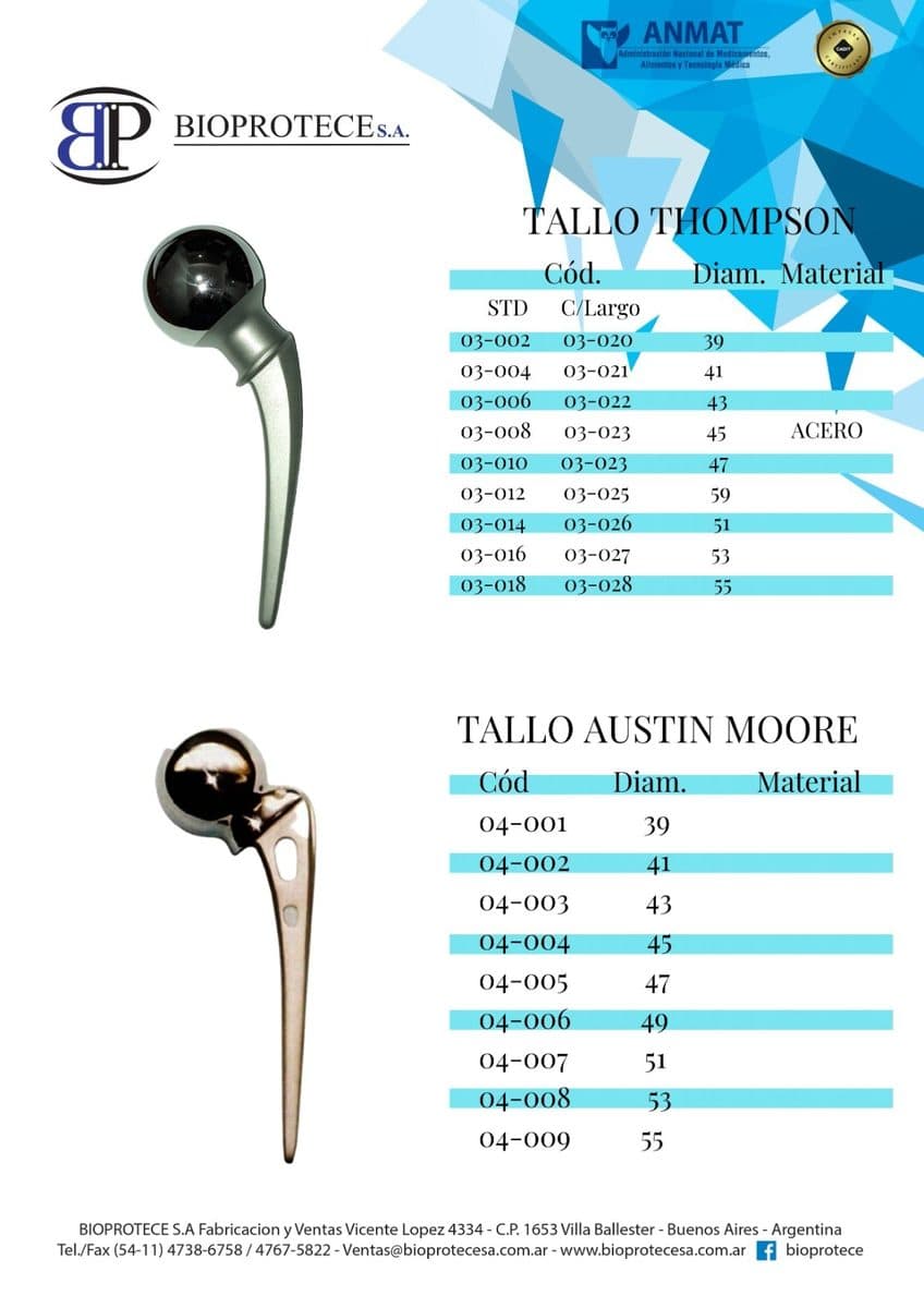 TALLO THOMPSON CORTO / LARGO